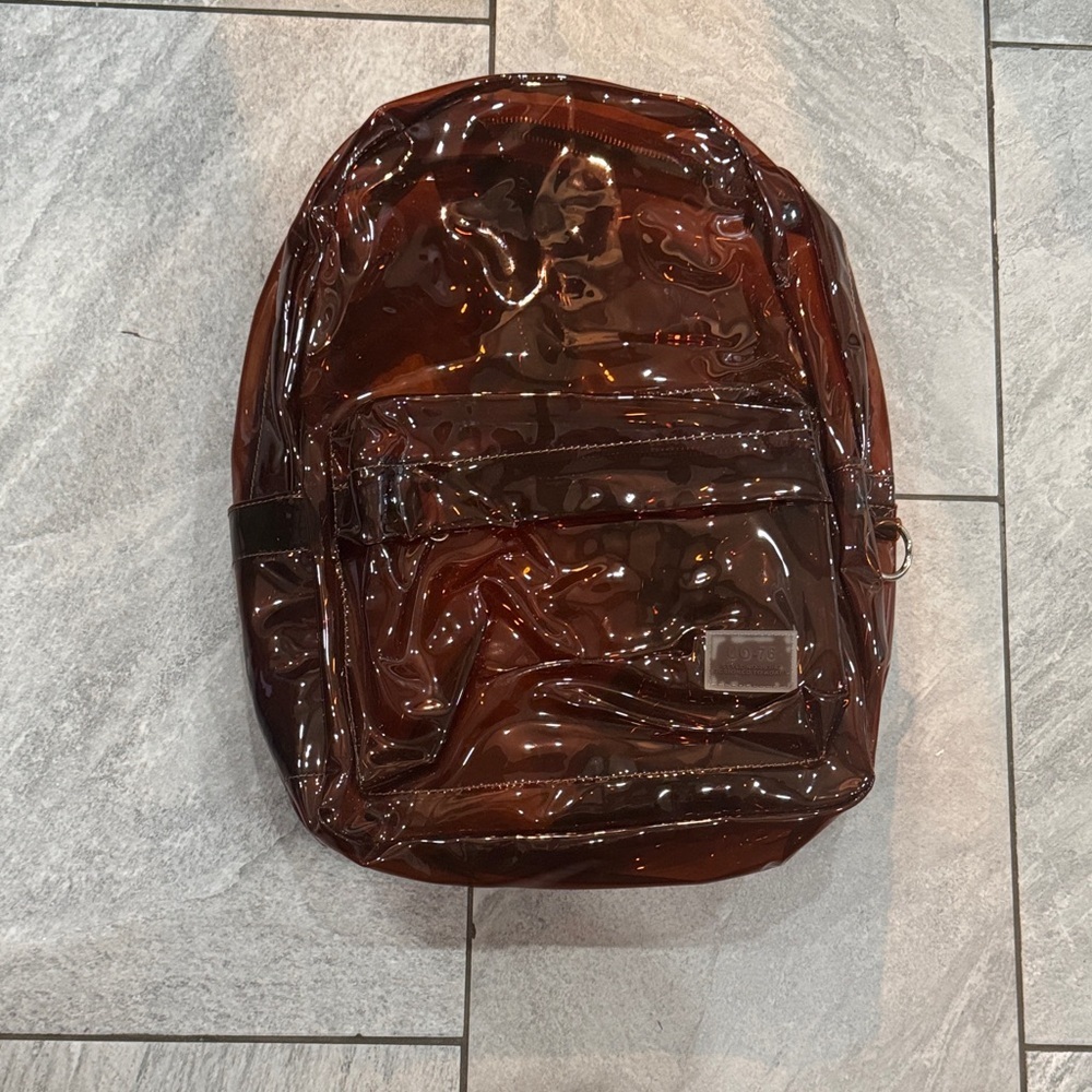 Urban Outfitters Clear Brown PVC Backpack - Picture 1 of 3